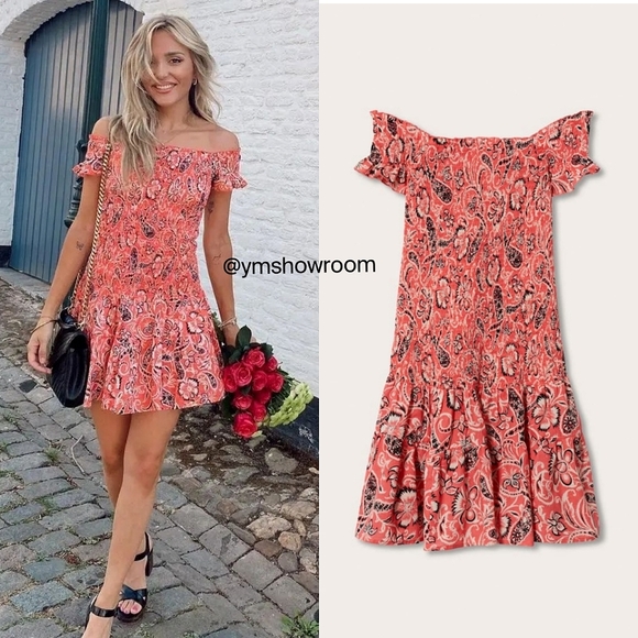 🔥Last 2🔥 MANGO Printed cotton dress - Picture 1 of 5